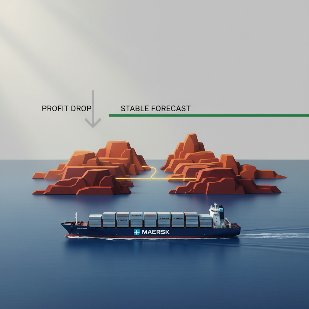 Maersk: Zysk Spada, Prognoza 2026 Stabilna Mimo Kryzysu Hormuz